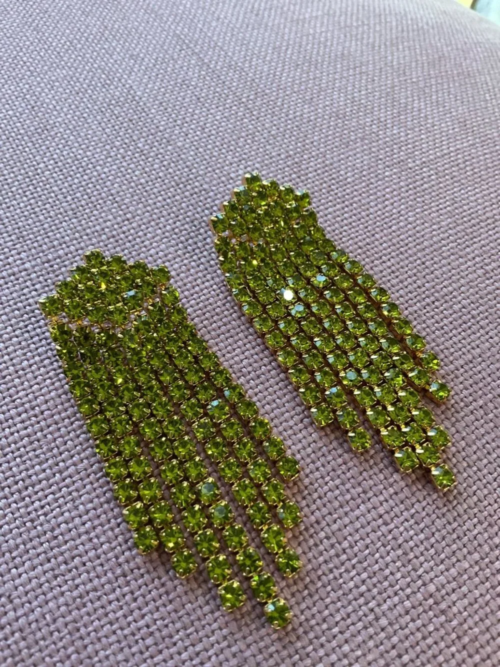 Tuckernuck Kiwi Crystal Simone Earrings in Gold One Size Womens Jewelry